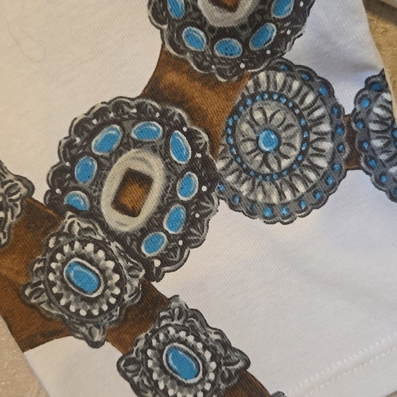 Lauren Ralph Lauren Black Label Western Belt Design Tee - Picture 4 of 6